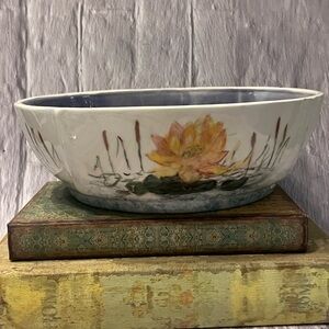 Hand Painted Lily Pad Bowl
